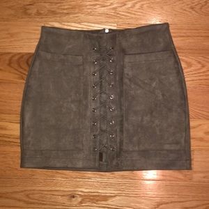 Suede Skirt